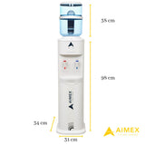 Floor Standing Water Cooler with Hot and Cold with LG Compressor,Filter Bottle - White