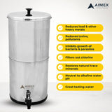 Stainless Steel Water Purifier With 8 Stage Filter and Carbon Block