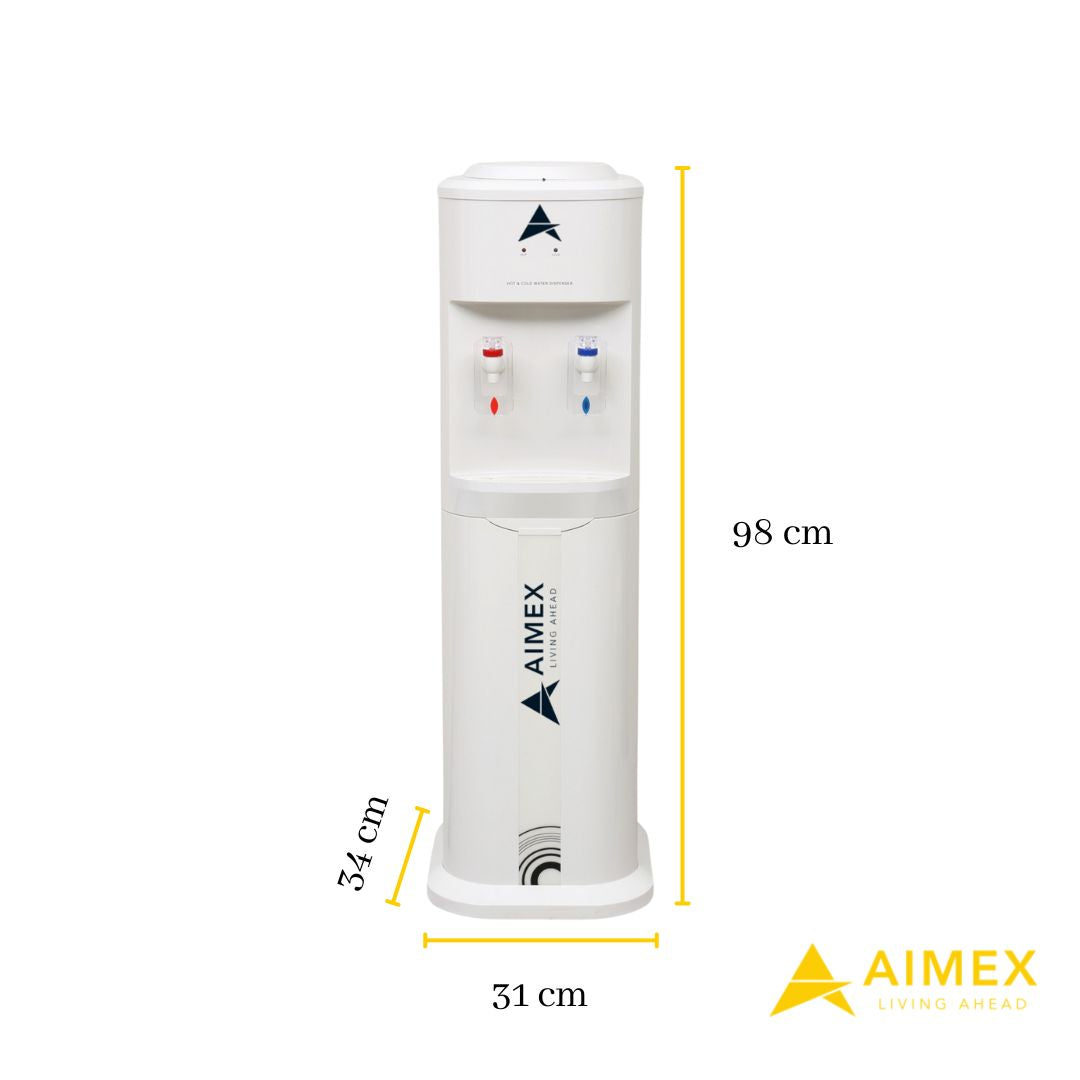 Floor Standing Water Cooler Hot and Cold with LG Compressor White