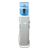 Floor Standing Water Cooler Hot and Cold with LG Compressor, Filter Bottle - Black and White