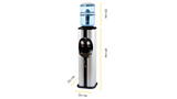 Floor Standing Water Cooler Hot and Cold with LG Compressor, Filter Bottle - Black and White