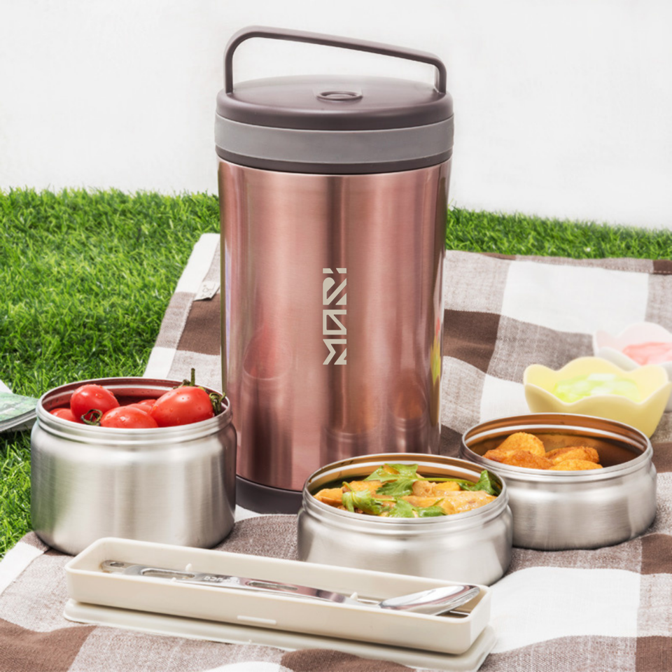 Vacuum Bento Lunch Box Food Carrier 304 Stainless Steel Insulated Thermos Food  Container Storage Carrier, Leakproof