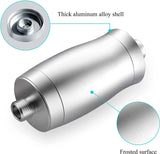 Aimex Water PureRain shower filter featuring thick anodised aluminium alloy shell and frosted surface finish