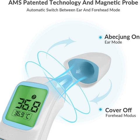 Temperature Measuring Gun Digital Forehead Ear Infrared Thermometer