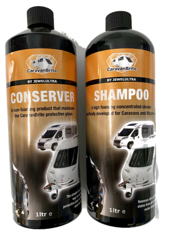 Motorhome Caravan Cleaner Wash Shampoo & Protective Glaze Combo